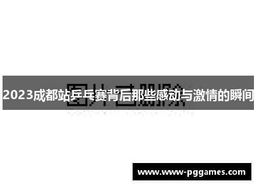 2023成都站乒乓赛背后那些感动与激情的瞬间 2023成都站乒乓赛背后那些感动与激情的瞬间