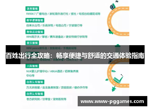 百姓出行全攻略：畅享便捷与舒适的交通体验指南