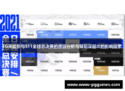 IG未能参与S11全球总决赛的原因分析与背后深层次的影响因素